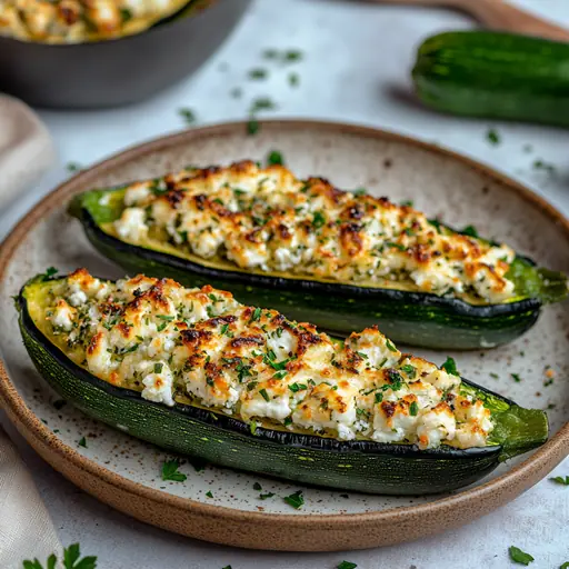 Gefüllte Zucchini mit Schafskäse