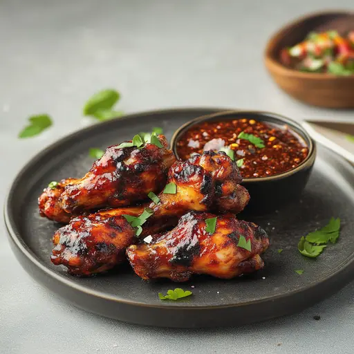 Würzige Chicken Wings mit Ajvar-Dip