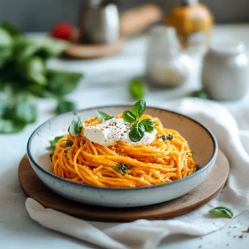 Kürbis-Spaghetti mit Zottarella