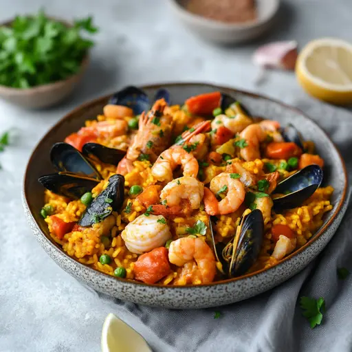 Meeresfrüchte Paella