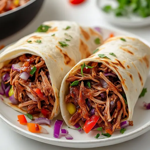 BBQ Pulled Pork Wraps