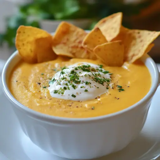 Kürbis-Kokos-Suppe mit knusprigen Chips