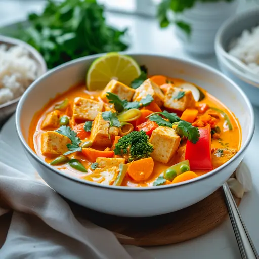 Tofu-Gemüse-Curry mit Kokosnussmilch