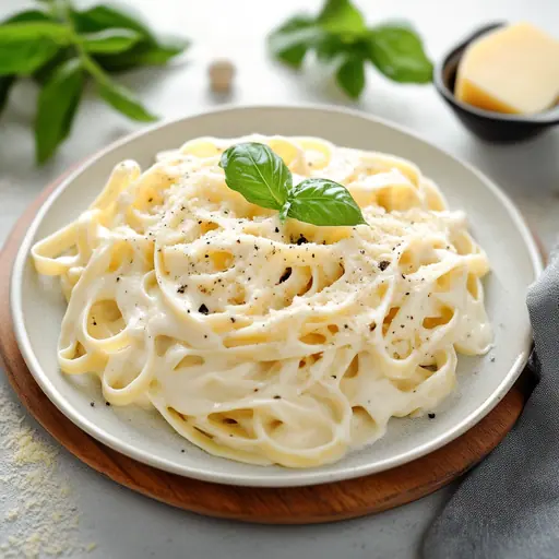 Pasta mit Käse-Sahne-Sauce