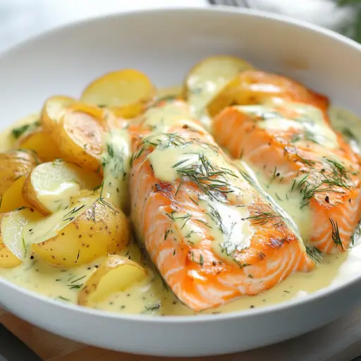 Lachsforellenfilet mit Zitronen-Dill-Sauce