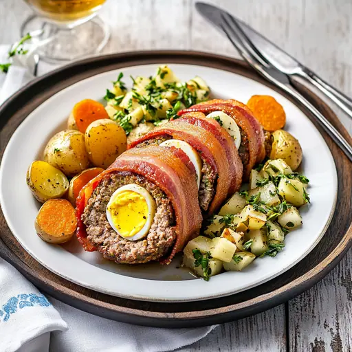 Falscher Hase: Klassischer Hackbraten mit Ei-Füllung