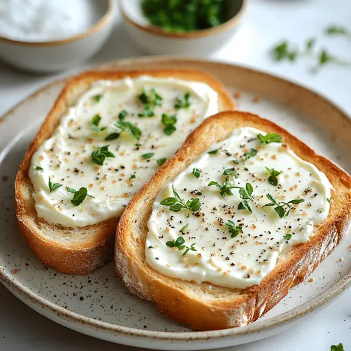 Brot mit Frischkäse