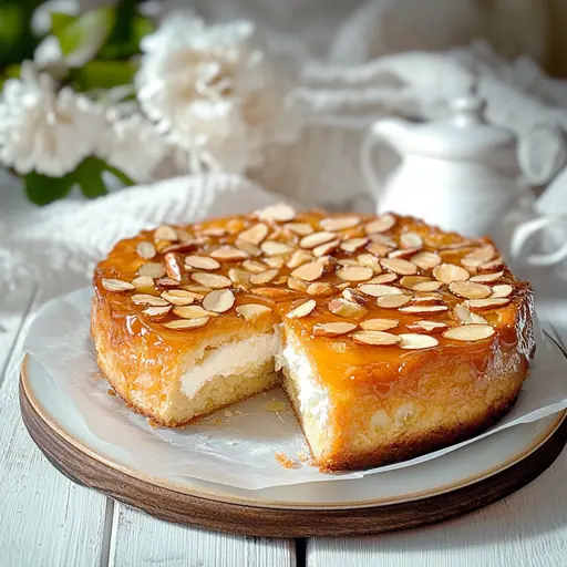 Traditioneller Bienenstich Kuchen