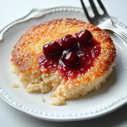 Traditioneller Reisauflauf mit Früchten