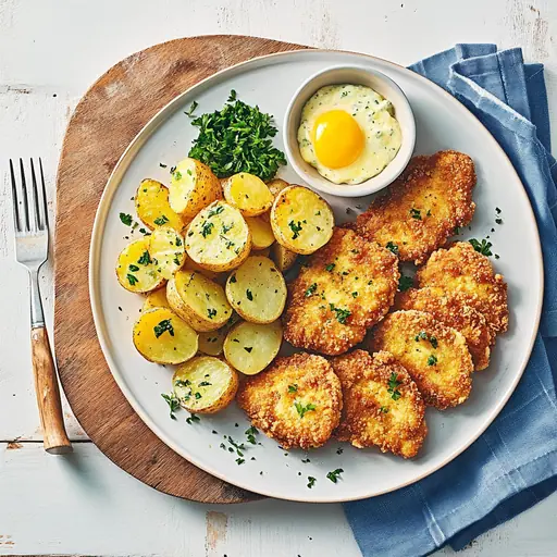 Klassisches Wiener Schnitzel mit Petersilienkartoffeln