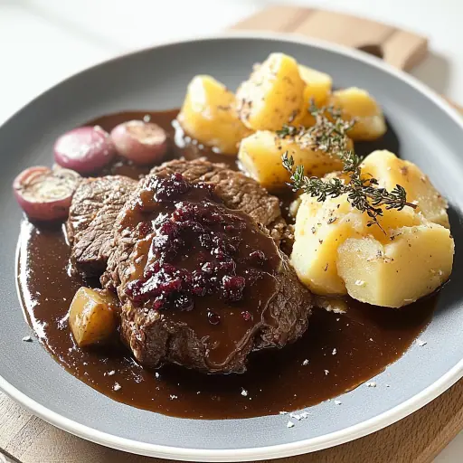 Traditioneller Rheinischer Sauerbraten