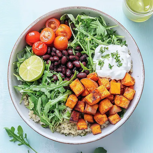 Kubanische Quinoa-Bowl mit Süßkartoffeln