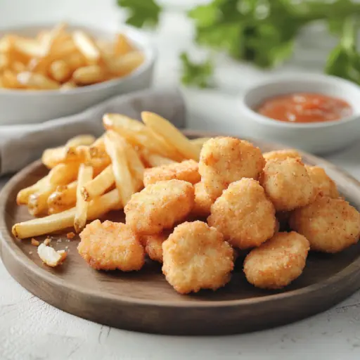 Chicken Nuggets mit Pommes