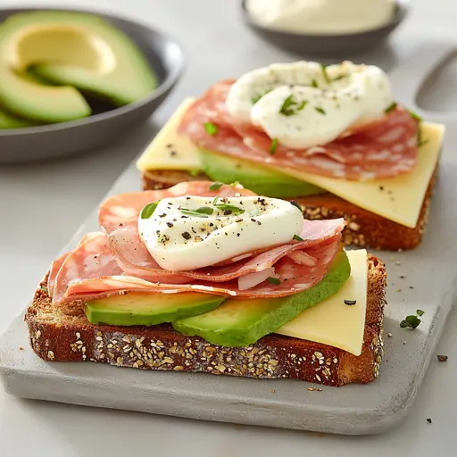 Brot mit Aufschnitt und Käse