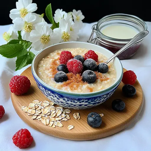 Cremiger Vanille-Haferbrei mit Beeren